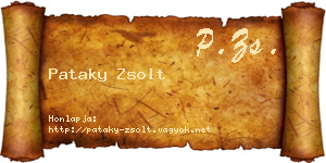 Pataky Zsolt névjegykártya